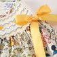 Fall  Embroidery Smocking Bow Floral Leaf Baby Girls Dress