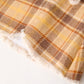 Autumn Thanksgiving Halloween Yellow and Brown Plaid Girls Jeans