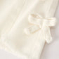 Charming White Denim Pants with Cute Bows