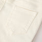 Charming White Denim Pants with Cute Bows