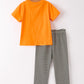Halloween Striped Boy Set with Cat Smocking Embroidery –  Perfect for Fall