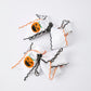 Halloween Pumpkin Hair Bows: White Ribbon Design（2PCS）