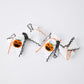 Halloween Pumpkin Hair Bows: White Ribbon Design（2PCS）