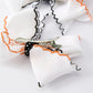 Halloween Pumpkin Hair Bows: White Ribbon Design（2PCS）