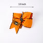 Halloween Spider Hair Bows: Orange Ribbon Design (2PCS)