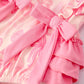 Girls Pink Bow Print Long Sleeves Romper