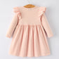 Christmas Tree Smocked Embroidery Stripe Baby Girls Dress