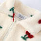 Cherry Plush Jacket for Girls – Zip-Up Winter Coat
