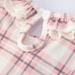 Western Horse Embroidered Smocked Plaid Baby Girl Romper