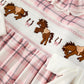 Western Horse Embroidered Smocked Plaid Girls Dress