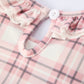 Western Horse Embroidered Smocked Plaid Girls Dress
