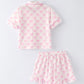 Mommy & Me Pink Bow Print Ruffle Pajama Set
