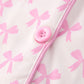 Mommy & Me Pink Bow Print Ruffle Pajama Set