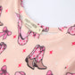 Western Print Girl Short Sleeve Dress