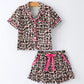Mommy & Me Leopard Print Ruffle Pajama Set