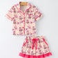 Mommy & Me Western Print Ruffle Pajama Set