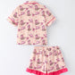 Mommy & Me Western Print Ruffle Pajama Set