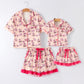 Mommy & Me Western Print Ruffle Pajama Set