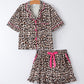 Mommy & Me Leopard Print Ruffle Pajama Set