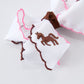 Western Horse Embroidery Ruffle Edge Girls Hairpin 4/6.25 Inches