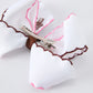 Western Horse Embroidery Ruffle Edge Girls Hairpin 4/6.25 Inches