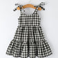 Mommy & Me Plaid Girl Smocked Ruffle Dress