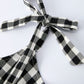 Mommy & Me Plaid Girl Smocked Ruffle Dress