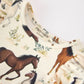 Western Horse Girls Romper Bow Ruffle Long Sleeve