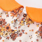Fall Orange Floral Baby Bubble Petals Collar