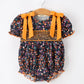 Fall Orange Floral Baby Bubble