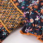 Fall Orange Bow Smocked Floral Girl Dress