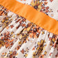 Fall Orange Floral Girl Dress Petals Collar