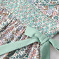 Sage Green Floral Smocked Girl Bloomer Set