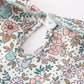 Sage Green Floral Smocked Girl Bloomer Set