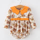 Fall Orange Floral Baby Bubble Petals Collar