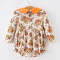 Fall Orange Floral Baby Bubble Petals Collar