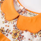 Fall Orange Floral Baby Bubble Petals Collar
