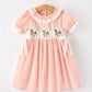 Western Horse Embroidery Girls Dress Lace Petals Collar Puff Sleeve