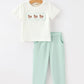 Western Horse Embroidery Boys Set T Shirt Pants Outfit