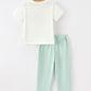 Western Horse Embroidery Boys Set T Shirt Pants Outfit