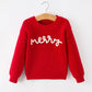 Red Christmas Girls “merry” Pullover Sweater
