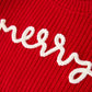Red Christmas Girls “merry” Pullover Sweater