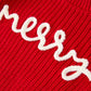 Red Christmas Girls “merry” Knit Baby Romper