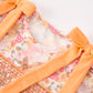Peach Bow Smocked Floral Baby Bubble