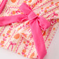 Halloween Thanksgiving Pumpkin Bow Girls Pajama Set