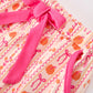 Halloween Thanksgiving Pumpkin Bow Girls Pajama Set