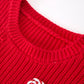 Christmas Candy Cane Merry Knit Baby Romper