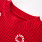 Christmas Candy Cane Merry Knit Baby Romper