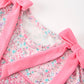 Pink Bow Smocked Floral Baby Bubble