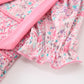 Pink Bow Smocked Floral Baby Bubble
